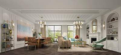 美式风格客餐厅